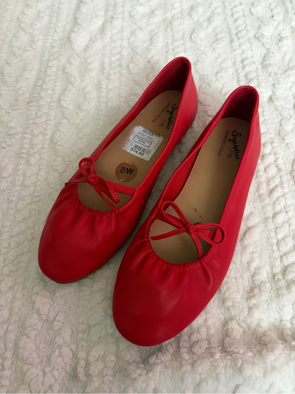Seychelles Red Bow Ballet Flats